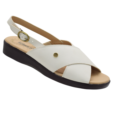 Romulo Sandalia Cuero Crema Mujer Talla 38 Ref 5901